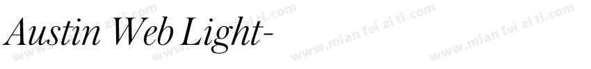 Austin Web Light字体转换